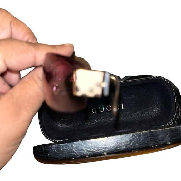 Gucci Gold and Brown Sunglasses - Picture 3 of 7